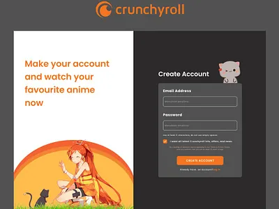 Crunchyroll - Website Redesign