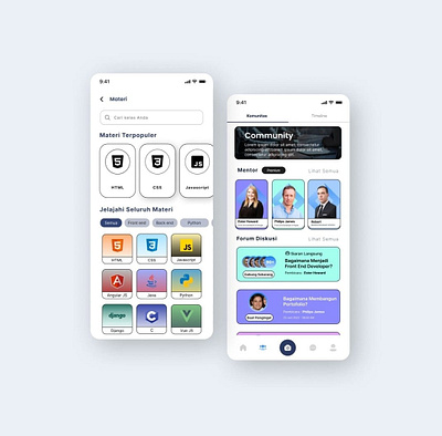 Codelogy - Programming Course App figma mobile app ui ui ux ux