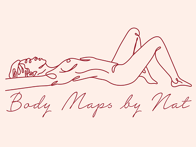 Body Maps by Nat adobe adobe illustrator body drawing branding cursive graphic design line drawing logo