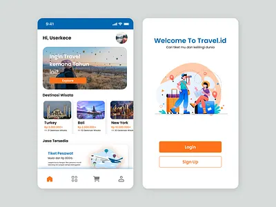 Travel.id - Travelling Mobile App figma ui uiux ux