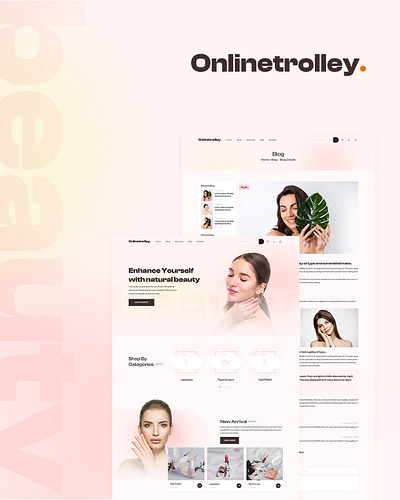 Skin Care Website Templates - by UI UX Studio | Onlinetrolley branding ui