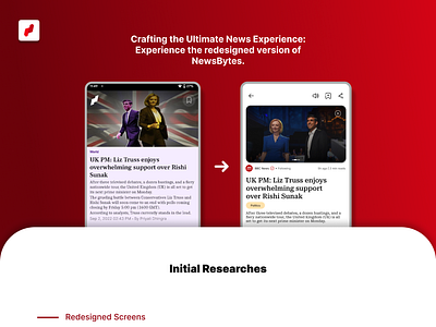 News Bytes App quick UX redesign branding figma news reading app product design ui uiux user experience design user interface design ux visual design
