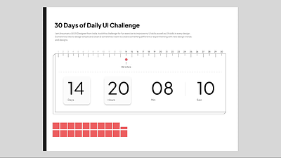 #14 Countdown Timer 014 animation calendar clean concept countdown timer dailyui design minimal motion graphics ui ui design uiux userexperience