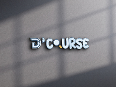 🔍D'COURSE - Empowering Learning through Courses Logo's 3d branding course graphic design illustration logo