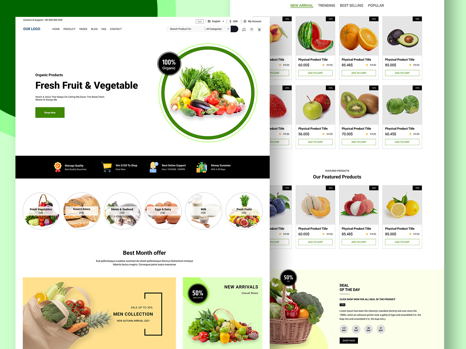 eCommerce Organic Store UI UX Design by Genius Ocean on Dribbble