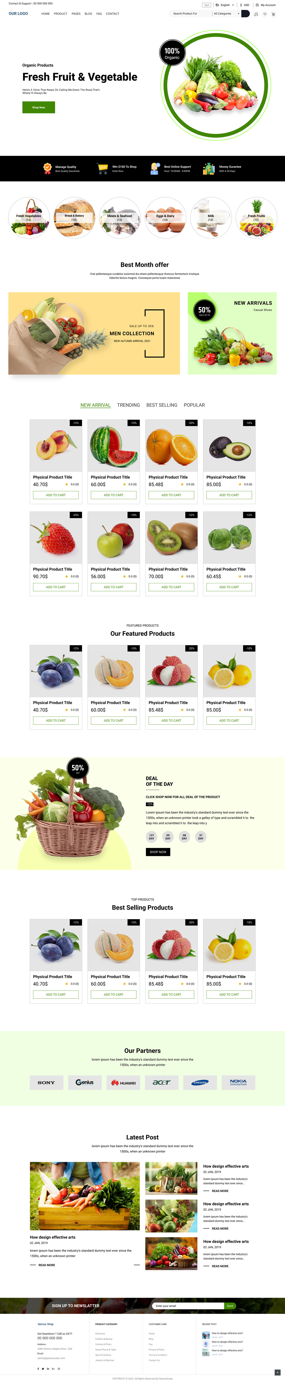 eCommerce Organic Store UI UX Design by Genius Ocean on Dribbble