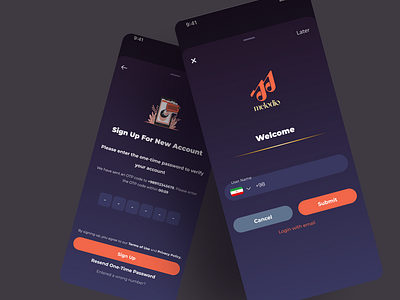 Dark mode music application appdesign darkmodappui darmode design graphic design illustration login musicapp musicdesign opt typography ui uiux userinterfacedesign vector