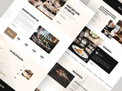 Restaurant Website Landing Page Design UI branding cafe clean creative design eating out ecommerce web page food food delivery food landing page food website graphic design landing page luxury restaurent ui ui design user interface ux design web site website design