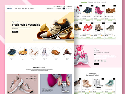 Online Shoe Store website UI UX Design business cms design ecommerce online shoe store ui ux website