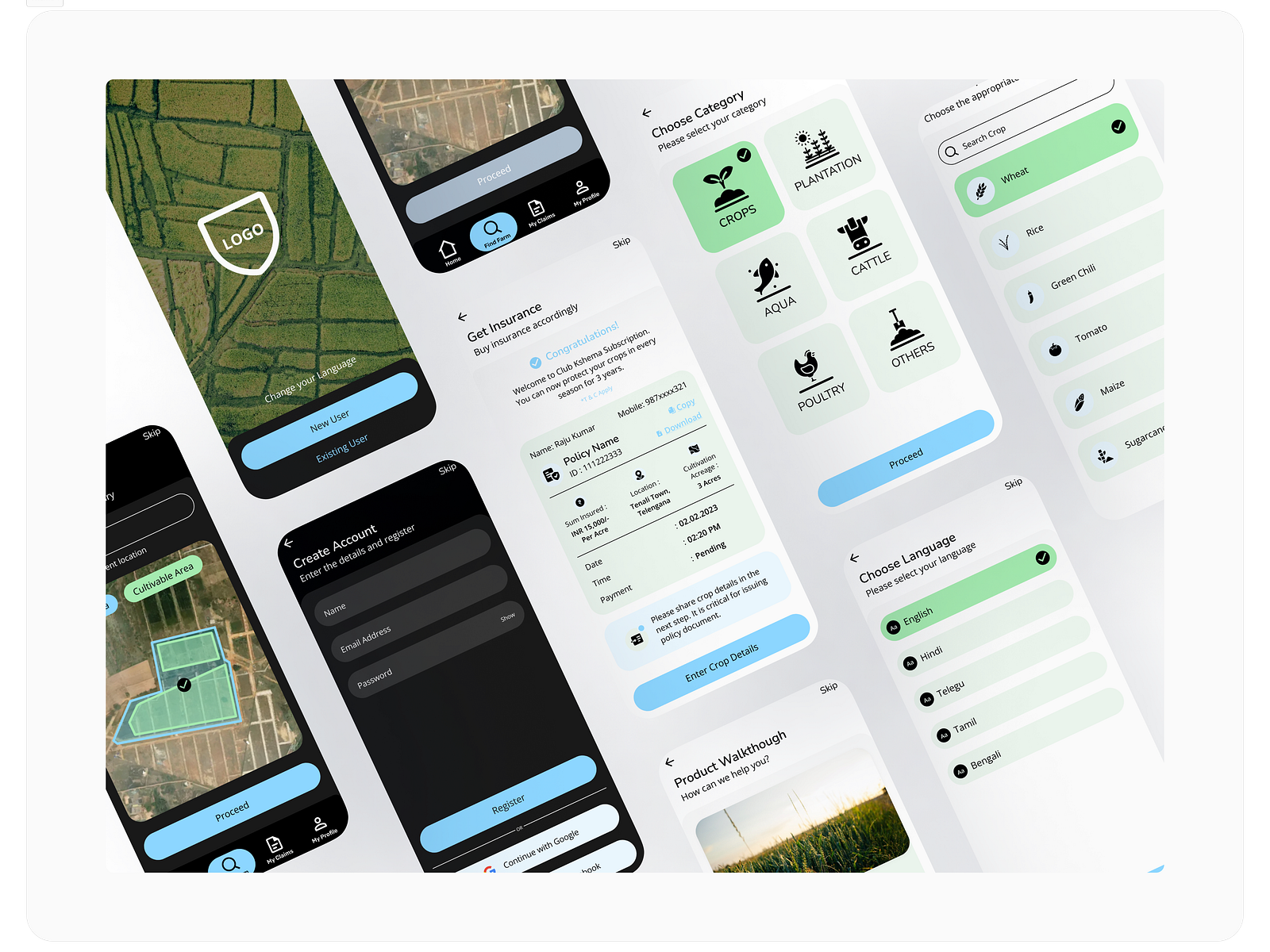 Fram Insurance App, UI Rewamp, Themes by Nitin Jain on Dribbble