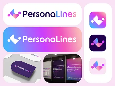 Modern logo design for email outreach company PersonaLines branding design graphic designer icon illustration illustrator logo logo design logo designer logodesign logomark logos logotype mark minimalist modern simple symbol vector wordmark