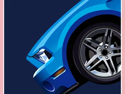 The Art of Wheels: 45º - Mustang american car