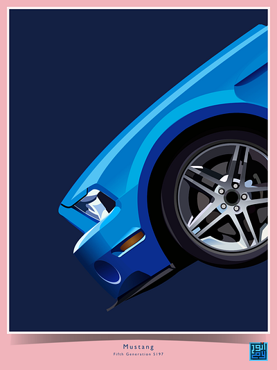 The Art of Wheels: 45º - Mustang american car