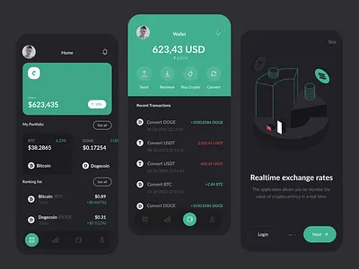 Cryptocurrency exchange and statistics app dark crypto app design crypto app ui crypto bitcoin wallet crypto exchange app crypto illustration crypto mobile app crypto wallet crypto wallet app cryptocurrency application cryptocurrency bitcoin app cryptocurrency exchange cryptocurrency illustration cryptocurrency mobile app cryptocurrency ui design exchange app ui exchange bitcoin app exchange illustration exchange mobile app exchange wallet