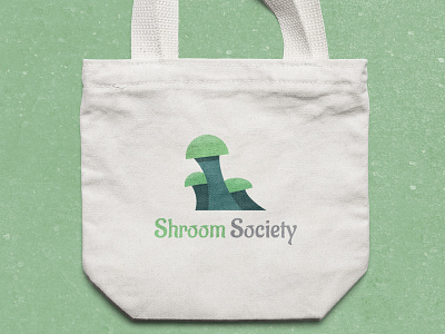 Shroom Society brand branding clean design flat graphic design green icon identity illustration logo logos mark mushrooms portfolio print pupolar shrooms symbol vector