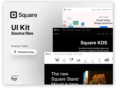 Squareup Web UI (Recreated) branding design figma free freelance kit operations payment processing product product designing software squareup tidio ui ui kit ui template ui ux web design webapp website