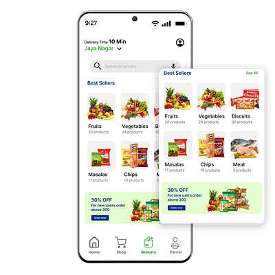 Food delivery app UI screen design adobe illustrator delivery app design e commerce app design figma food delivery graphic design grocery grocery app design ui ui design ux design