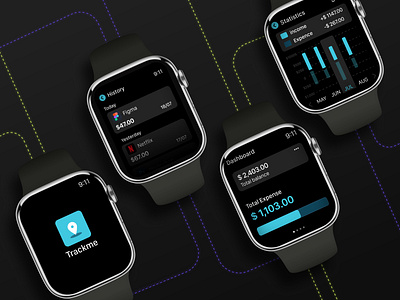 Smart watch - Tracker App apple watch apple watch ui design figma smart watch smart watch ui design ui ui design uiux design user interface design