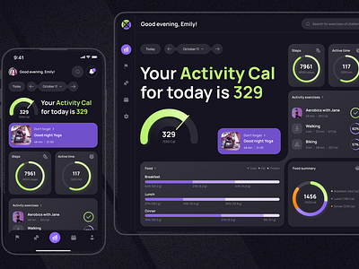 Fitness Tracker App app branding fitness landing page logo mobile app typography ui ux web app