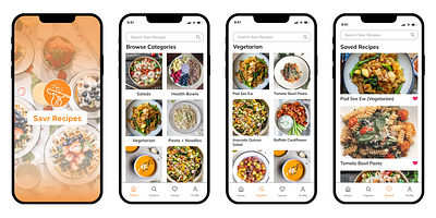 Recipe Mobile App Concept app branding logo mobile ui