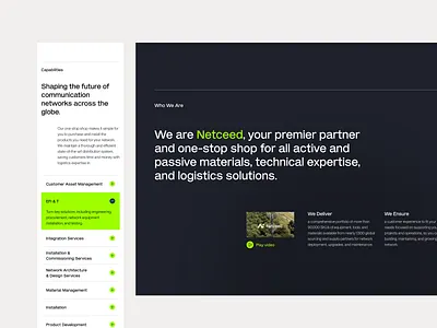 Netceed — Web Design button clean green mobile modern responsive telecoms ui ui design user experience user interface ux ux design web web design website website design weflow white