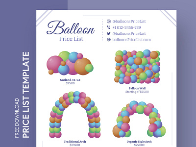 Balloon Price List Free Google Docs Template balloon balloon price list balloons business docs document free google docs templates free template free template google docs google google docs list price price list pricelist print printing rate template templates