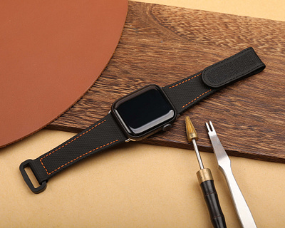 NEW 2023: Custom Canvas Rubber Velcro strap for Apple Watch drwatchstrap new apple watch