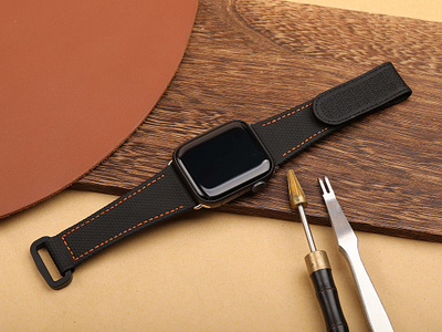 NEW 2023: Custom Canvas Rubber Velcro strap for Apple Watch drwatchstrap new apple watch