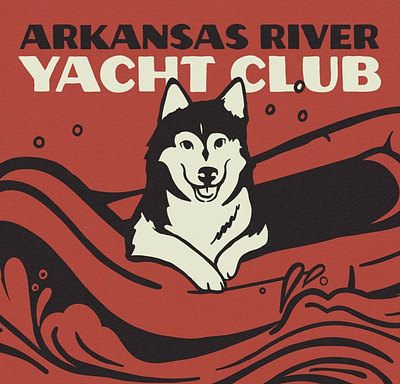 Arkansas River Yacht Club adobe fresco graphic design