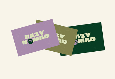 EAZYNOMAD Cards brand identity branding business cards design graphic design illustration logo storytelling typography van van life vector