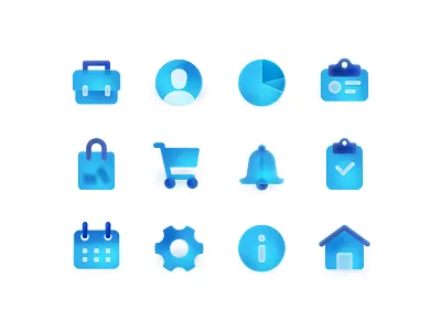 App menu icematte icons allert badge cart clipboard illustration info profile settings stats