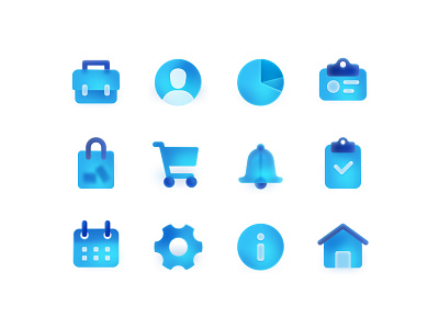App menu icematte icons allert badge cart clipboard illustration info profile settings stats