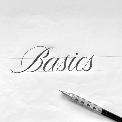 Basics flourishes lettering script sketch