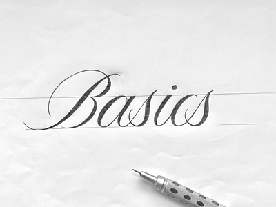 Basics flourishes lettering script sketch