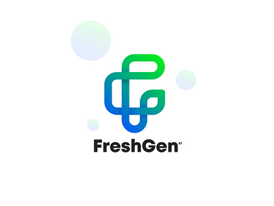 FreshGen 3d app application branding creative logo design f leaf logo f letter logo f logo fg logo gradient logo logo logo design logo designer logo maker logo mark modern logo ui unique logo web