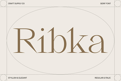 Ribka Font - Craft Supply Co brush creative design elegant font illustration lettering logo typeface ui