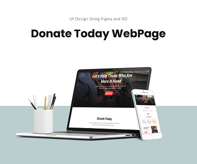 Donate Today Website UI Design in Figma and XD figma design figma ui graphic design ui ui design ux website ui design