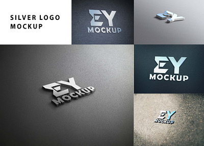 Silver 3D Logo Mockup (PSD) download mock up download mockup logo mockup mockup mockups psd psd mockup