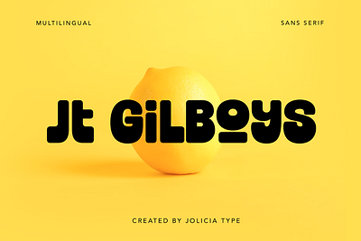 Jt Gilboys | Display Font | Free To Try Font cheerful cute font free font fun fun font multilingual playful playful font round rounded rounded font rounded typeface sans serif soft font