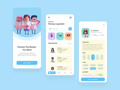 Healthcare App Design 3d app app design design figma figma design healthcare illustration typography ui uidesign uidesignpattern uiinspiration ux uxinspiration