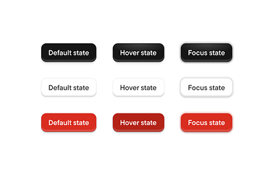 Buttons for my new project.. button button state buttons default design system disabled focus hover