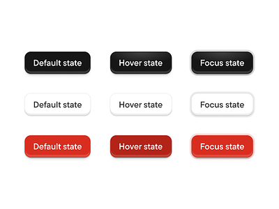 Buttons for my new project.. button button state buttons default design system disabled focus hover