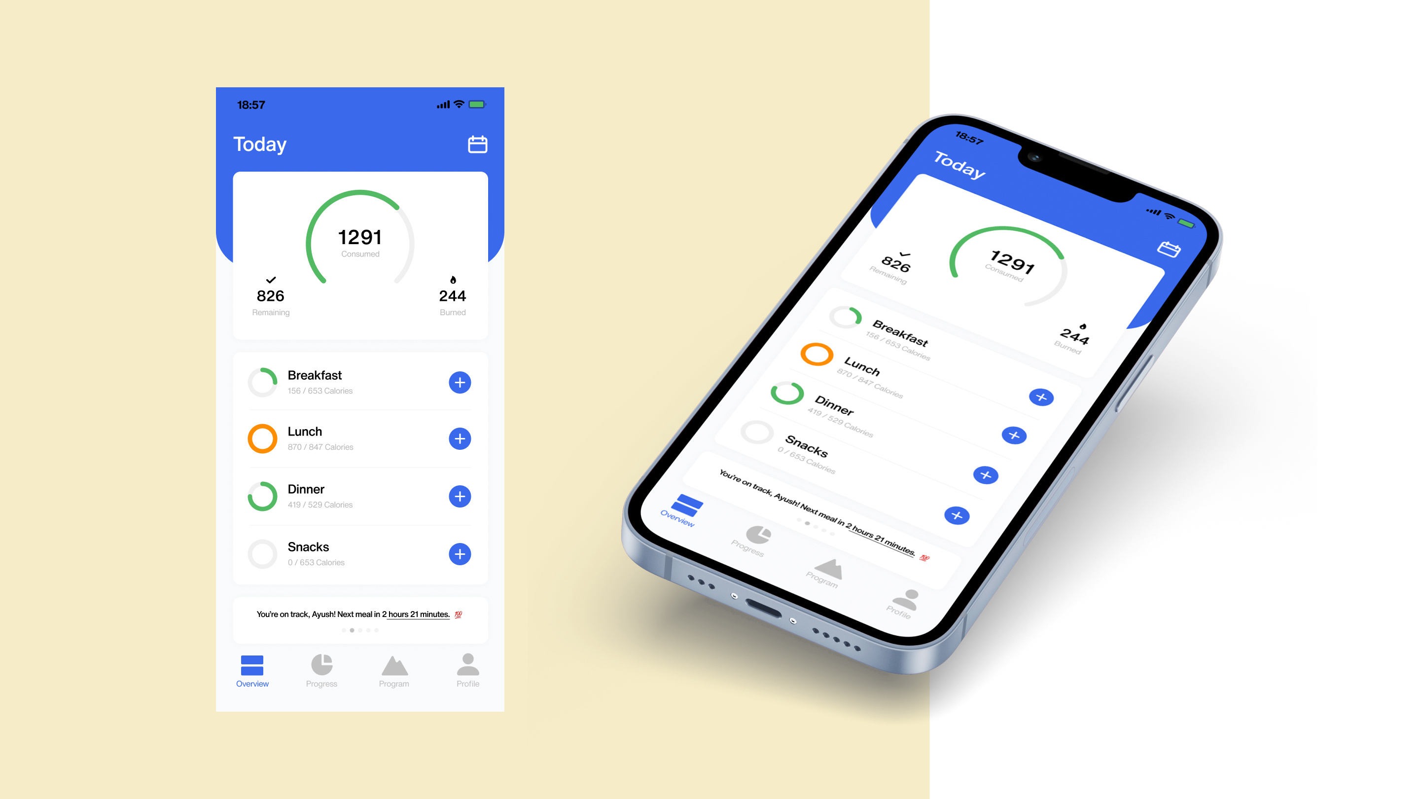 Calorie tracker interface concept app design brand design daily ui product design ui design ux design