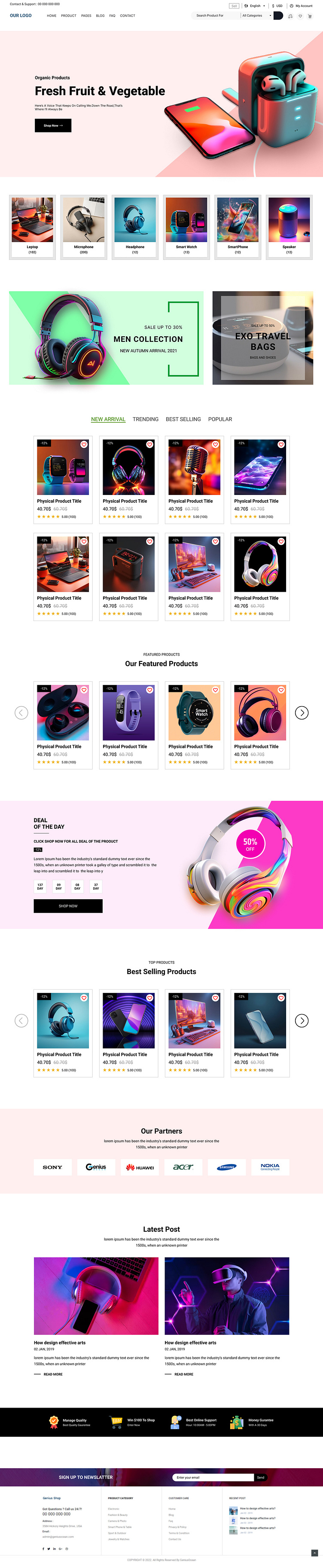 Online Gadget Store eCommerce Website by Genius Ocean on Dribbble