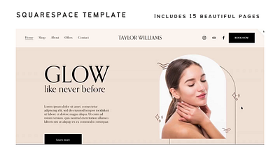 Squarespace Beauty Website template 7.1, Hair Website beauty website coaching website design hair extension template skin care website template squarespace template squarespace website template ui website design website development website template