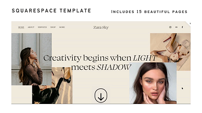 Website Template Squarespace 7.1 / Designer Portfolio Site branddesign branding coaching website creative design design digital art graphic design illustration squarespace template 7.1 squarespace website design ui website design website development website template wix template