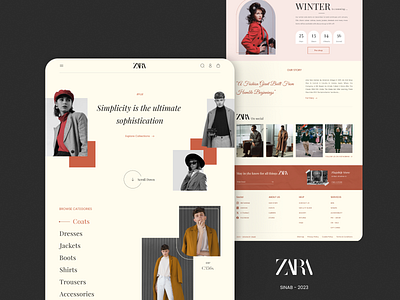 ZARA Redesign Website clothing ecommerce retro retro shop shop