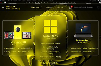 ✅ #DailyUI 012 @figma - Windows But yellow , Ecommerce Page figma graphic design ui windows