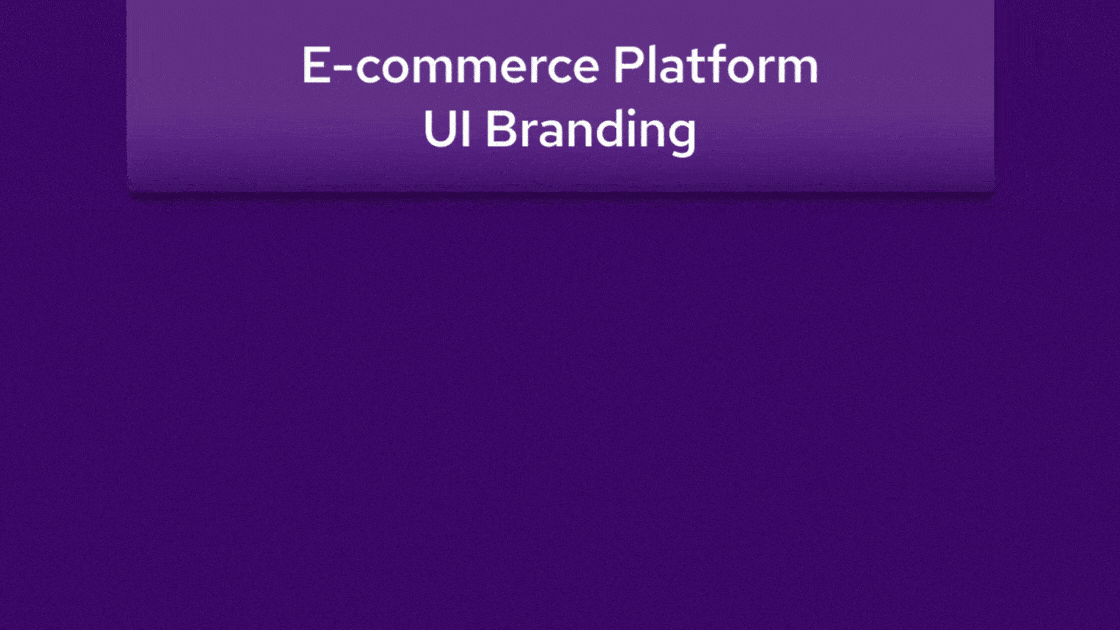 E-commerce platform - UI branding