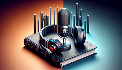 Navigating Hi-Fi Audio in Podcasts and Audiobooks audio book hifi illustration microphone music podcast
